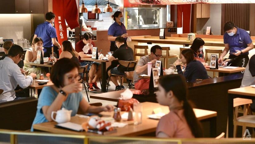 F&B outlets 'very happy' to resume dine-in amid 'challenging' two-people rule F&B outlets 'very happy' to resume dine-in amid 'challenging' two-people rule