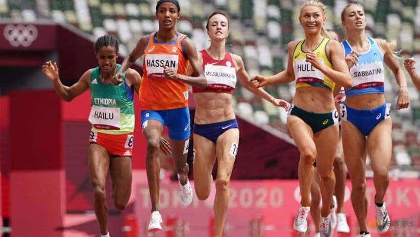 Olympics-Athletics-Hassan brilliantly recovers from fall to win 1,500m heat Olympics-Athletics-Hassan brilliantly recovers from fall to win 1,500m heat