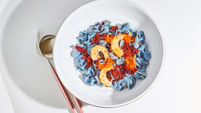Butterfly Pea Flower Pasta With Lap Cheong & Other Mod Asian Dishes From $4 At Pasta Supremo