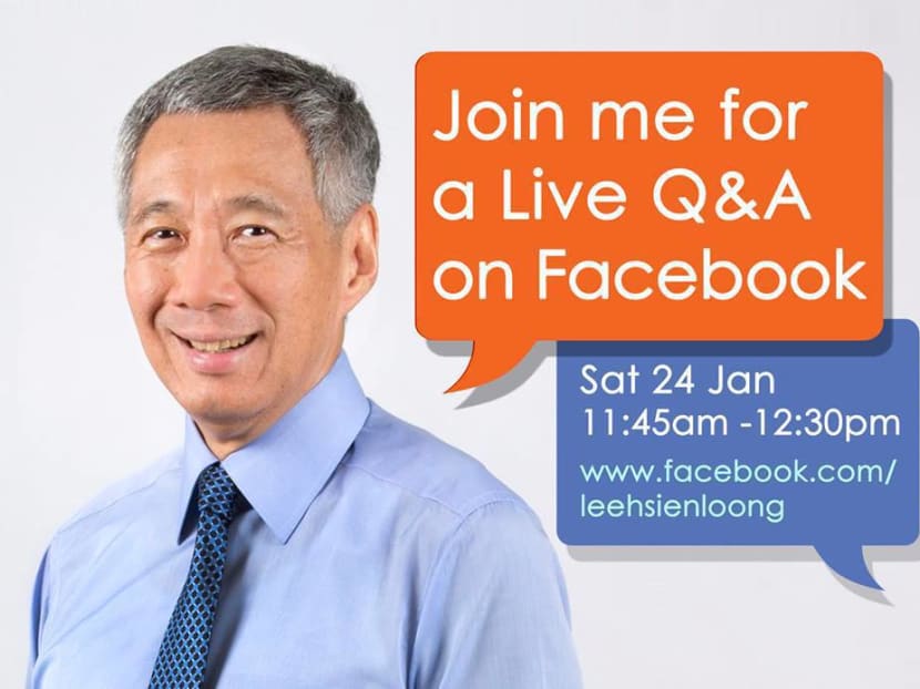 Prime Minister Lee Hsien Loong will be holding a live Q&A on Facebook this Saturday (Jan 24). Photo: Lee Hsien Loong/Facebook
