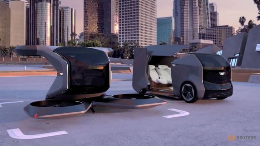 Look, up in the sky - it's a flying Cadillac! GM unveils futuristic vehicle Look, up in the sky - it's a flying Cadillac! GM unveils futuristic vehicle