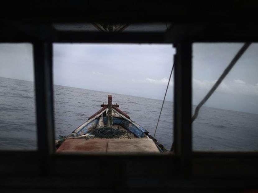 The boat of local fisherman Rusli Suhardi heads towards fishing grounds off the east coast of Natuna Besar, on July 9, 2014. Photo: Reuters