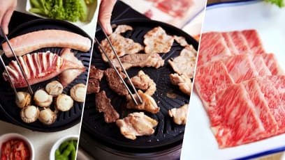 DIY Yakiniku Hawker Stall Sells $8 Beef Striploin Set With Rice & $5 Salmon Belly
