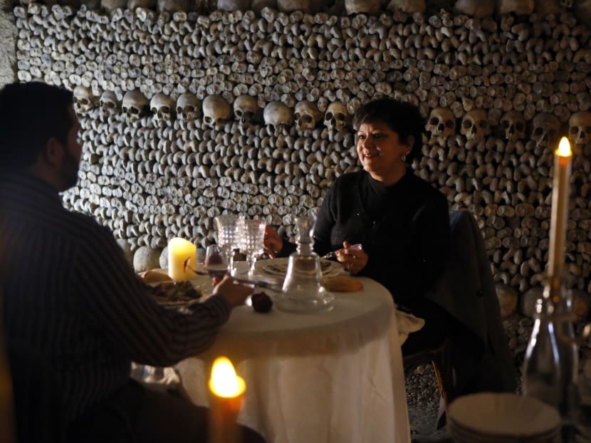 Breakfast with skulls: Halloween night in Paris Catacombs