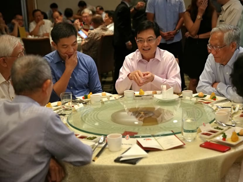 Deputy Prime Minister Heng Swee Keat and Speaker of Parliament Tan Chuan-Jin with current and former People’s Action Party MPs. Deputy Prime Minister Heng Swee Keat and Speaker of Parliament Tan Chuan-Jin with current and former People’s Action Party MPs.