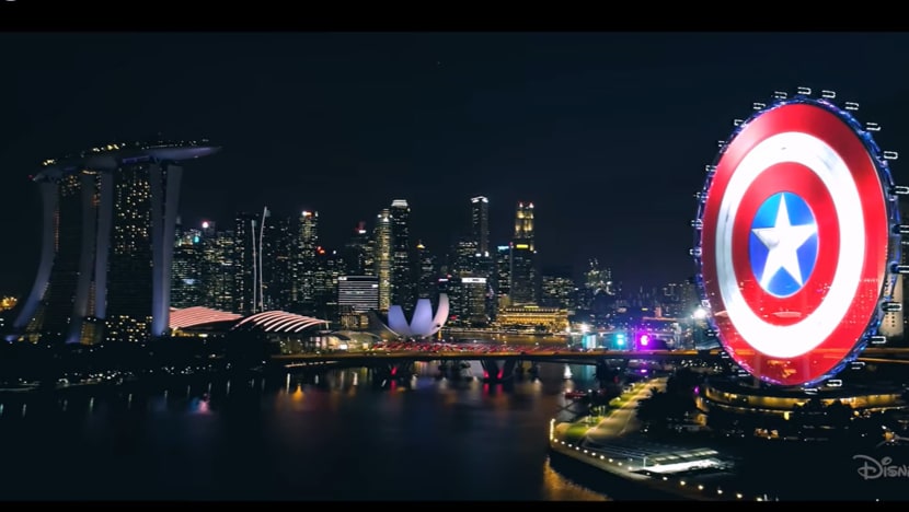 Disney+ 'Turns' Singapore Flyer Into Captain America’s Shield For Falcon And Winter Soldier Launch