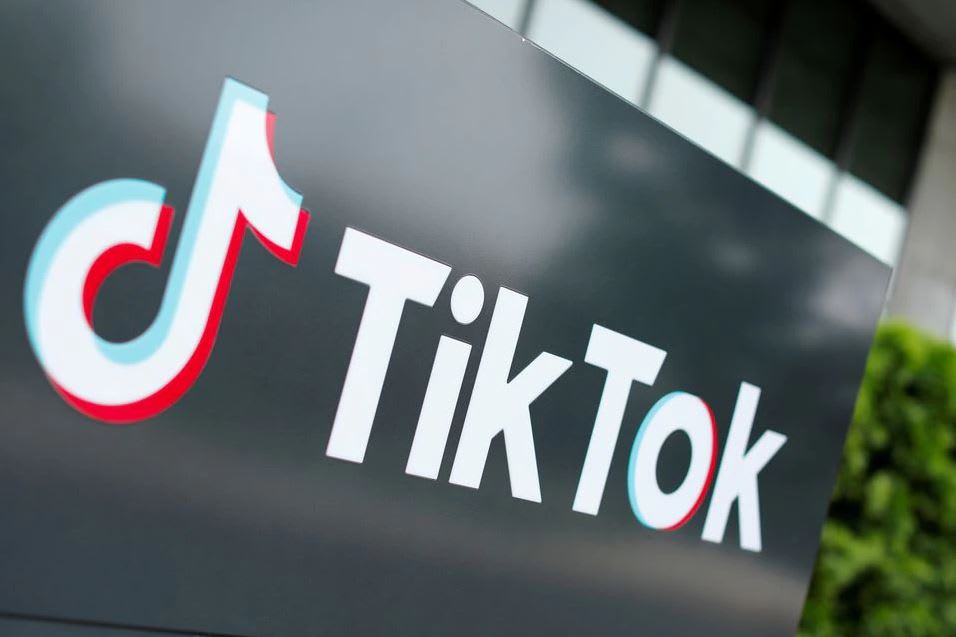 The TikTok logo is pictured outside the company's US head office in Culver City, California on Sept 15, 2020. 