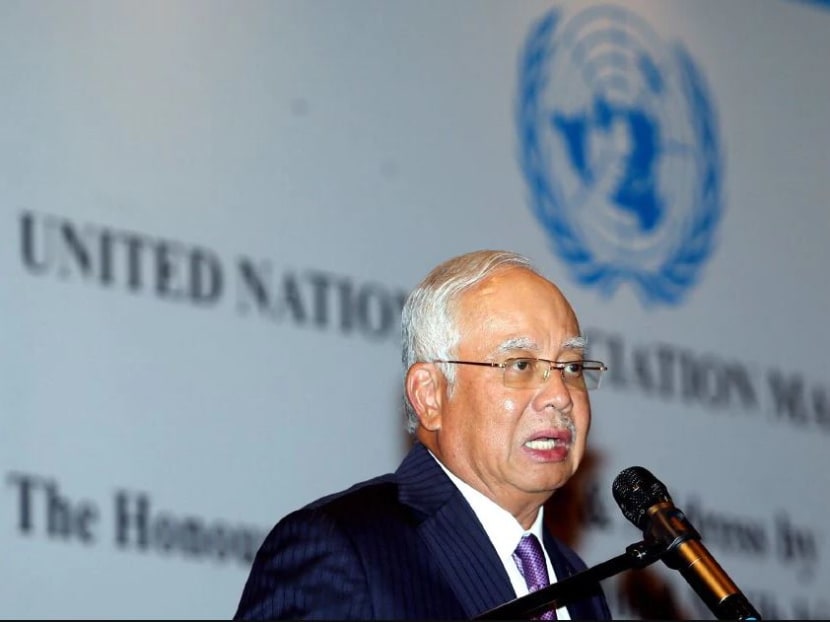 Malaysia Prime Minister Najib Razak said a former leader had been spreading allegations as facts through certain media outlets that Malaysia was among the top 10 most corrupt countries in the world. Photo: NST