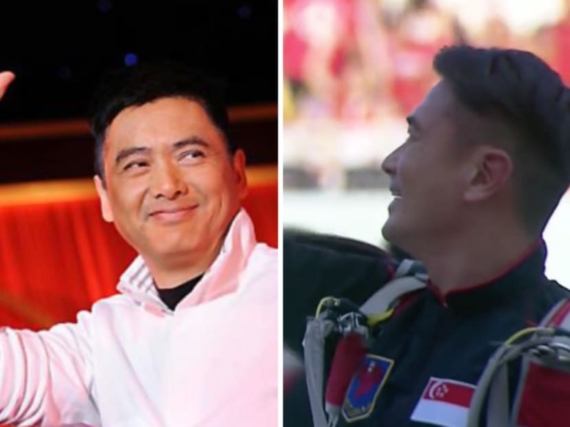 "Chow Yun Fat Joins The Red Lions"; NDP Parachutist Looks Just Like The HK Film Legend "Chow Yun Fat Joins The Red Lions"; NDP Parachutist Looks Just Like The HK Film Legend
