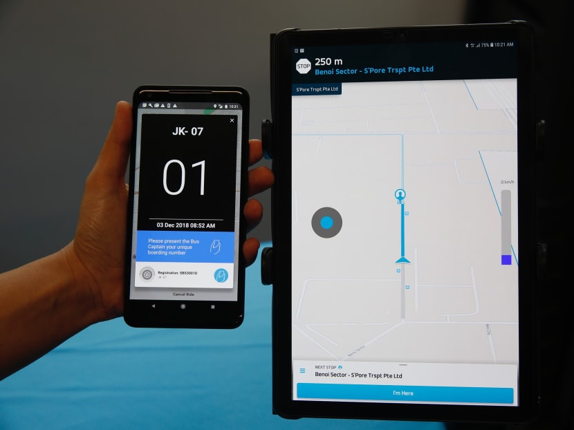 BusGo (pictured) and BusNow are two mobile apps which commuters can use to book their rides On-Demand Public Buses from Dec 17, 2018. BusGo (pictured) and BusNow are two mobile apps which commuters can use to book their rides On-Demand Public Buses from Dec 17, 2018.
