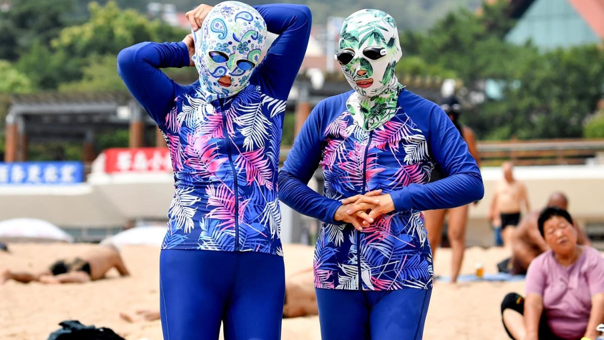 Facekinis becoming all the rage amid record breaking heat in