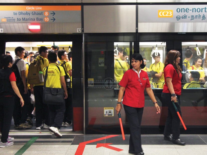 The LTA yesterday said it would not take further action against SMRT for providing chartered trains to Anglo-Chinese School (Independent) students without first seeking approval. Photo: Don Wong