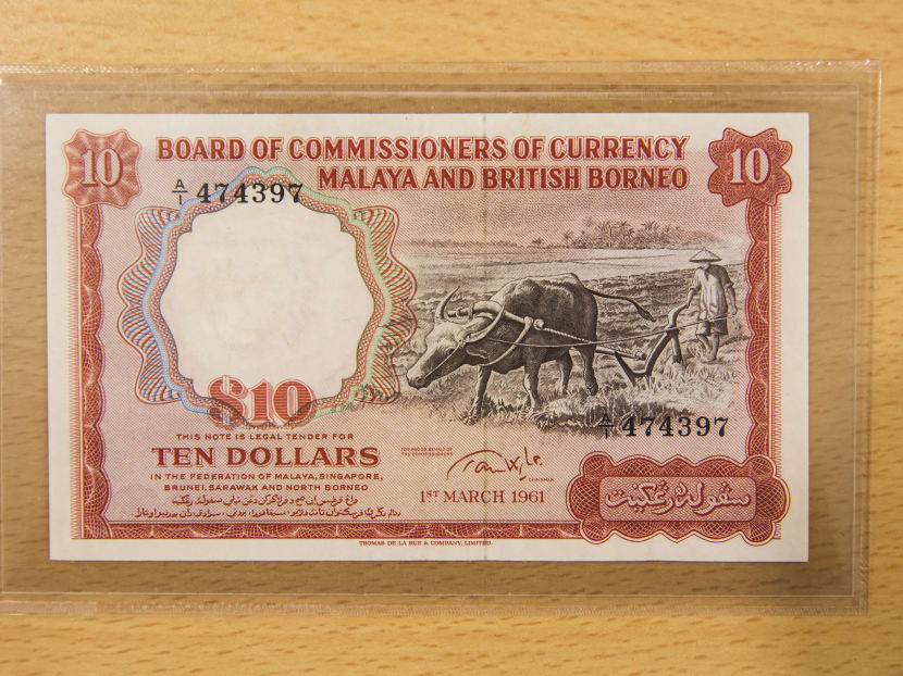 A $10 Malaya and British Borneo banknote issued in 1961. Photo: Nuria Ling/TODAY