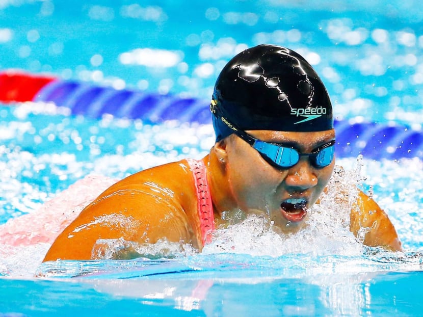 Singapore para-swimmer Theresa Goh takes bronze at the Rio 2016 Paralympic Games in the women's 100m breaststroke SB4 final with a time of 1min 55.55secs. Photo: Sport Singapore