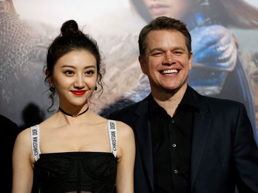 Cast members Matt Damon and Jing Tian pose at the premiere of The Great Wall in Los Angeles, California on Feb 15, 2017. Photo: Reuters