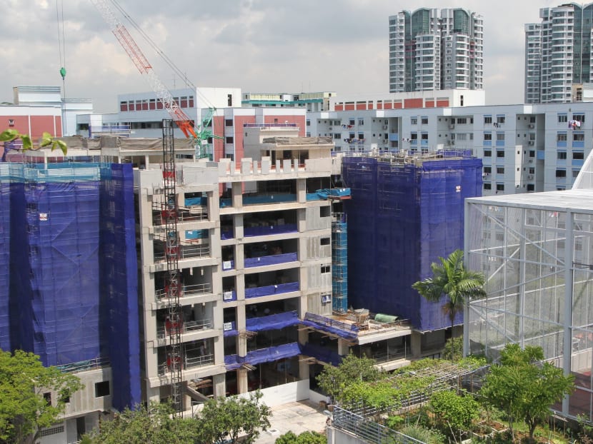 View of the upcoming Ren Ci nursing home at Bukit Batok Street to be completed in 2016, which is expected to offer over 250 beds, with a Senior Care Centre providing services such as day care, rehab and nursing services. Photo: Don Wong