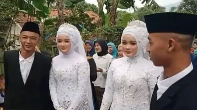 印尼双胞胎兄弟娶双胞胎姐妹 四人经常认错对方