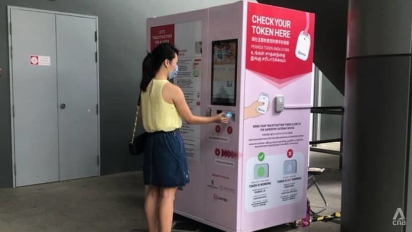 TraceTogether vending machines for replacement tokens rolled out at NEX and Sun Plaza TraceTogether vending machines for replacement tokens rolled out at NEX and Sun Plaza