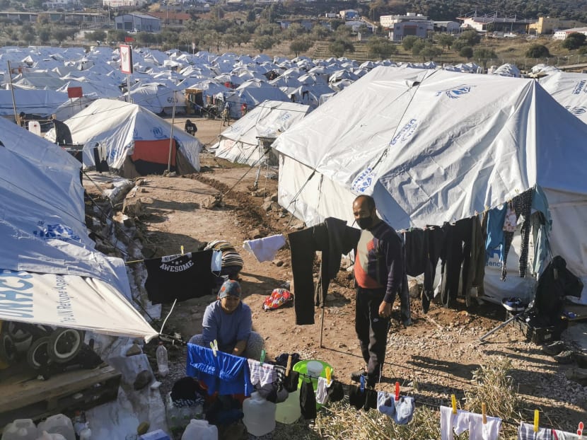 The new refugee camp of Kara Tepe in the island of Lesbos on Dec 19, 2020.