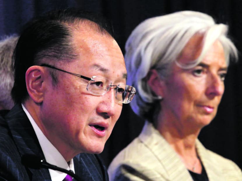 The World Bank's group president Jim Yong Kim (left) and the IMF's Christine Lagarde circa 2013. Reuters file photo