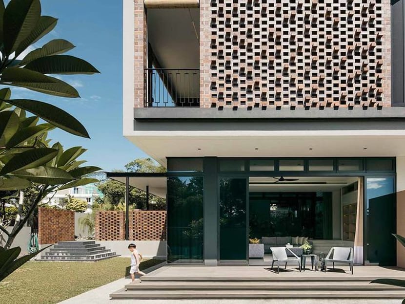 A brick house in Singapore shared by three generations of a family A brick house in Singapore shared by three generations of a family