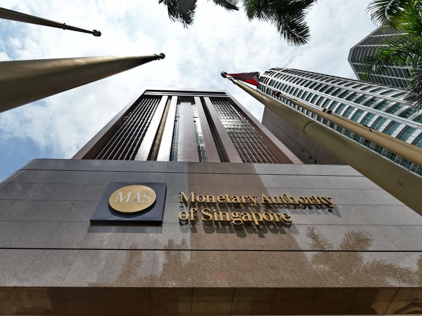 A general view shows the Monetary Authority of Singapore building in Singapore on April 14, 2016.