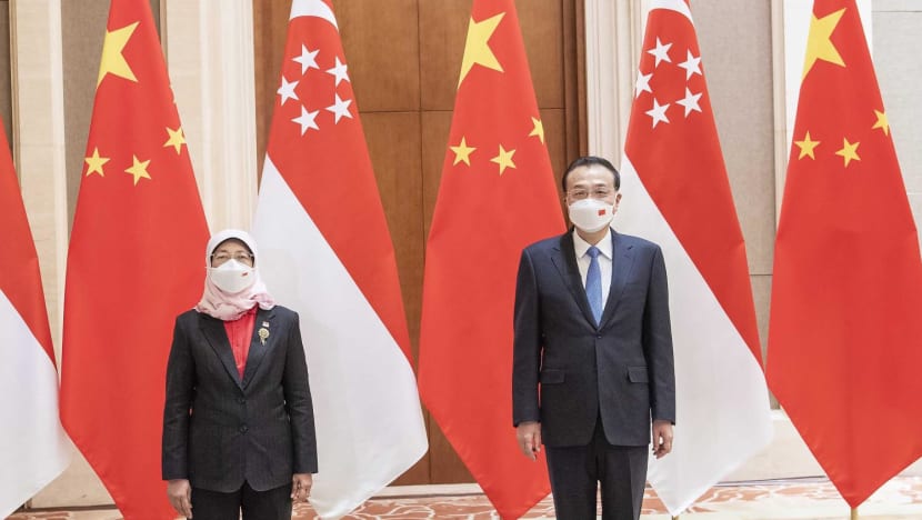 President Halimah, Premier Li affirm strong ties between Singapore and China at meeting in Beijing
