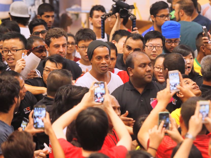Ronaldinho attends meet-and-greet session at ITE College Central