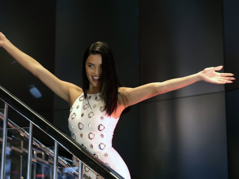 Adriana Lima was in town to launch a new collection of lingerie for Victoria's Secret at the Mandarin Gallery flagship store. Photo: Wee Teck Hian