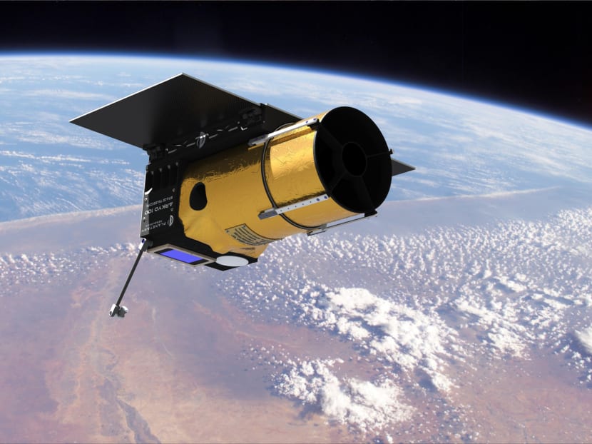 Computer rendering of Planetary Resources Inc.'s prospector spacecraft in low earth orbit. Source: Planetary Resources via Bloomberg