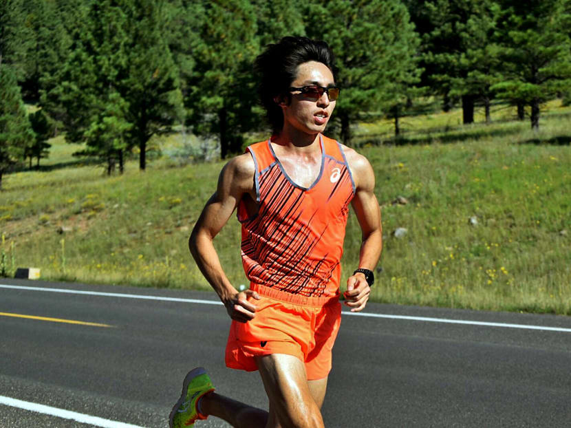 Soh Rui Yong during a training session in Flagstaff, Arizona. Photo: Craig Lutz, Northern Arizona Elite