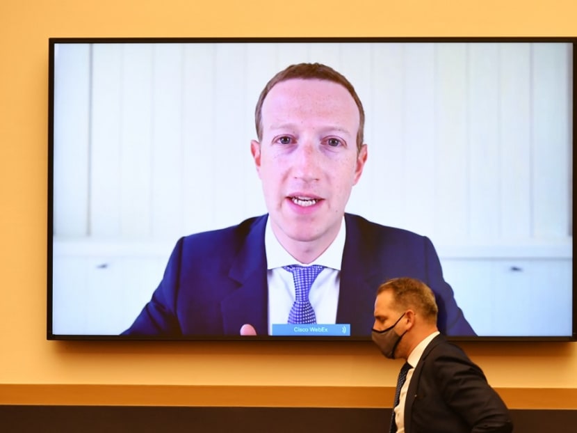 Facebook CEO Mark Zuckerberg speaks via video conference during the House Judiciary Subcommittee on Antitrust, Commercial and Administrative Law hearing on Online Platforms and Market Power in the Rayburn House office Building, July 29, 2020 on Capitol Hill in Washington, DC.