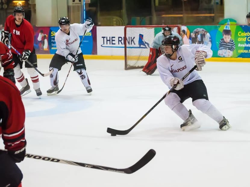 There are currently around 200 local and 300 expatriate members actively involved in ice hockey. There are now two annual leagues that run back-to-back, featuring close to 250 players. Photos: Singapore Ice Hockey Association, William Lai
