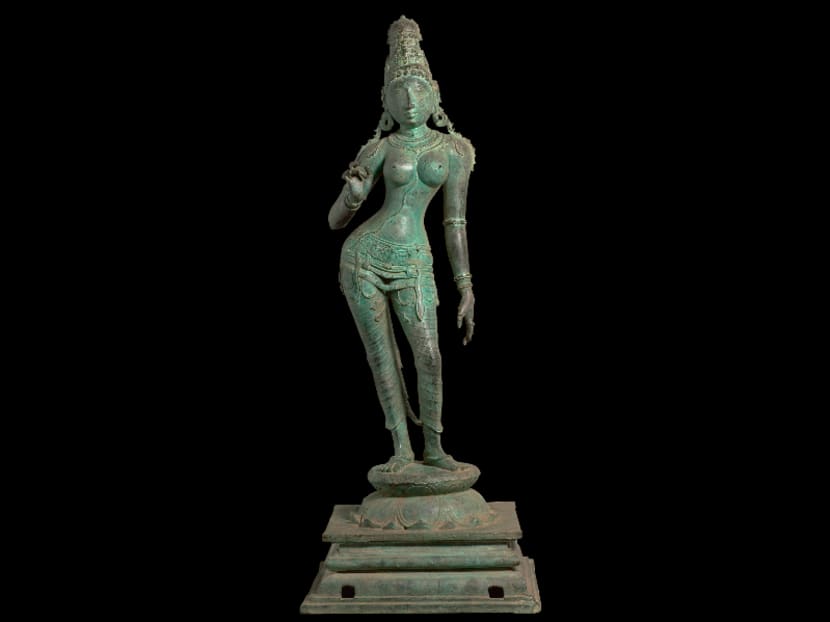 The 11th century bronze sculpture of Hindu goddess Uma Parameshvari. Photo: Asian Civilisations Museum