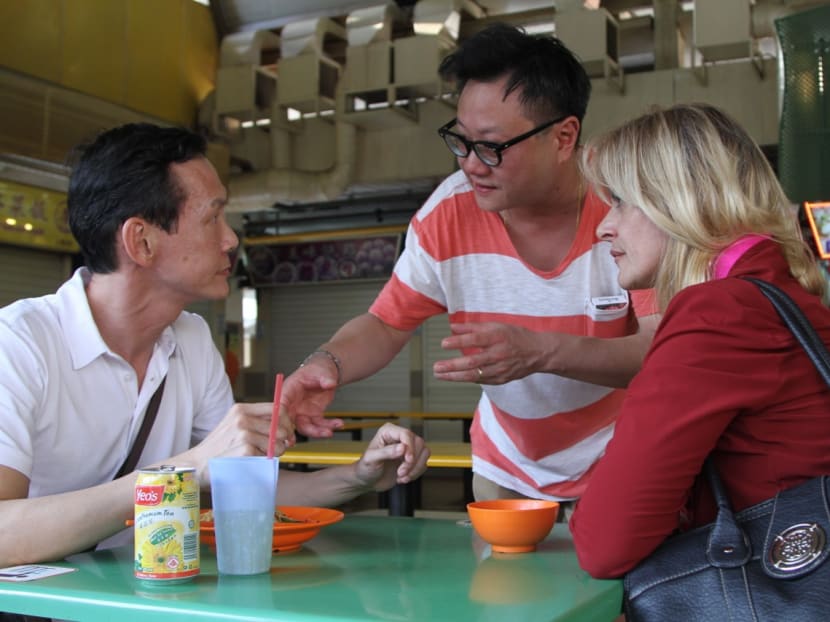 Eric Khoo directing actor Koh Boon Pin and actress Nastassja Kinski in Wanton Mee ( Photo Credit: Zhaowei Films)