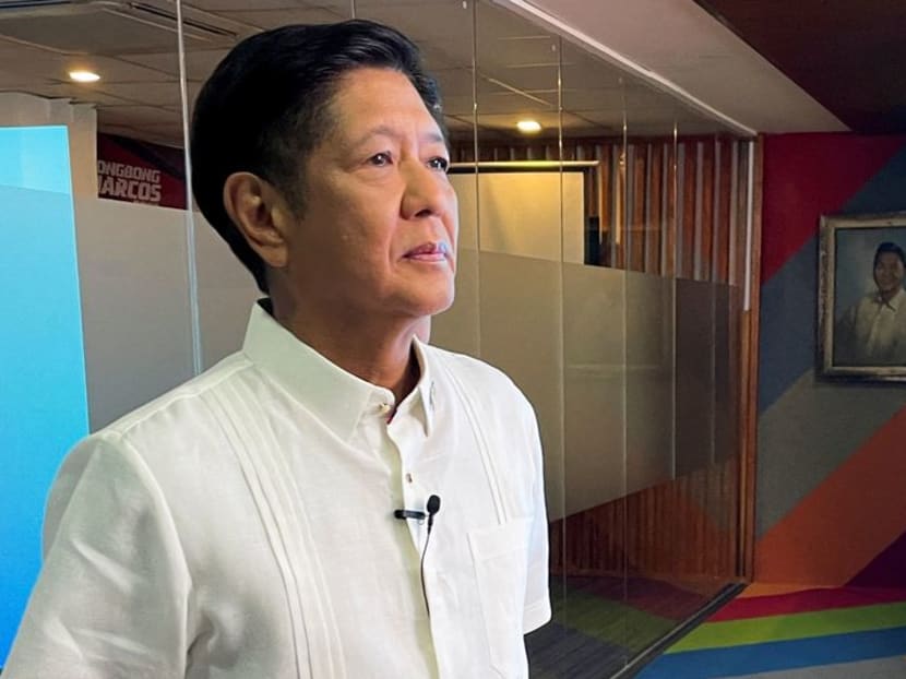 FILE PHOTO: Ferdinand Marcos Jr prepares to speak to foreign correspondents, including Reuters, two days after clinching a landslide victory in the Philippines presidential election, based on an unofficial tally of votes, at his headquarters in Mandaluyong City, Philippines, May 11, 2022. REUTERS/Jerome Morales/File Photo FILE PHOTO: Ferdinand Marcos Jr prepares to speak to foreign correspondents, including Reuters, two days after clinching a landslide victory in the Philippines presidential election, based on an unofficial tally of votes, at his headquarters in Mandaluyong City, Philippines, May 11, 2022. REUTERS/Jerome Morales/File Photo