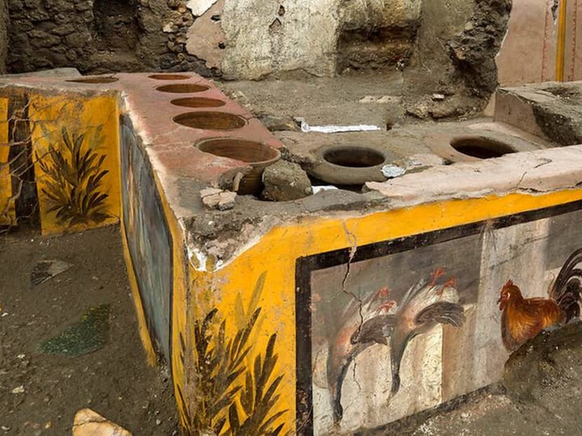 Archaeologists uncover ancient street food shop in Pompeii Archaeologists uncover ancient street food shop in Pompeii