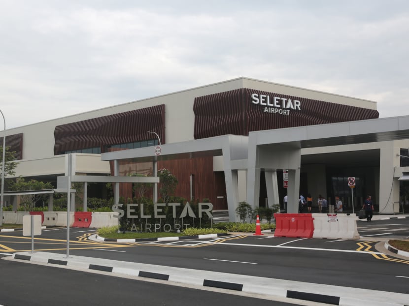 The facade of the new Seletar Airport passenger terminal.