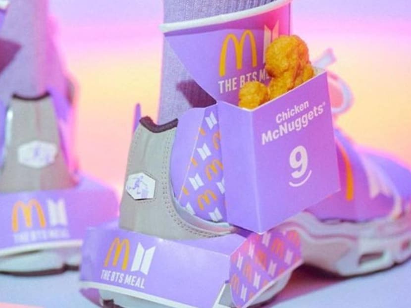 Custom shoes made out of McDonald’s BTS Meal boxes? This Singaporean artist nailed it