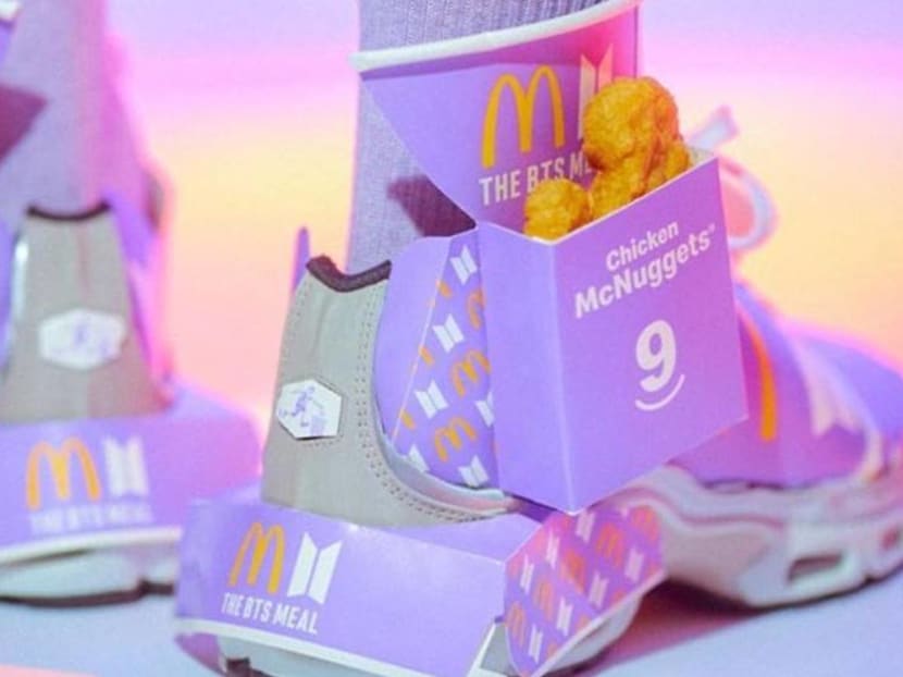 BTS x McDonald's Custom McNugget Sneakers