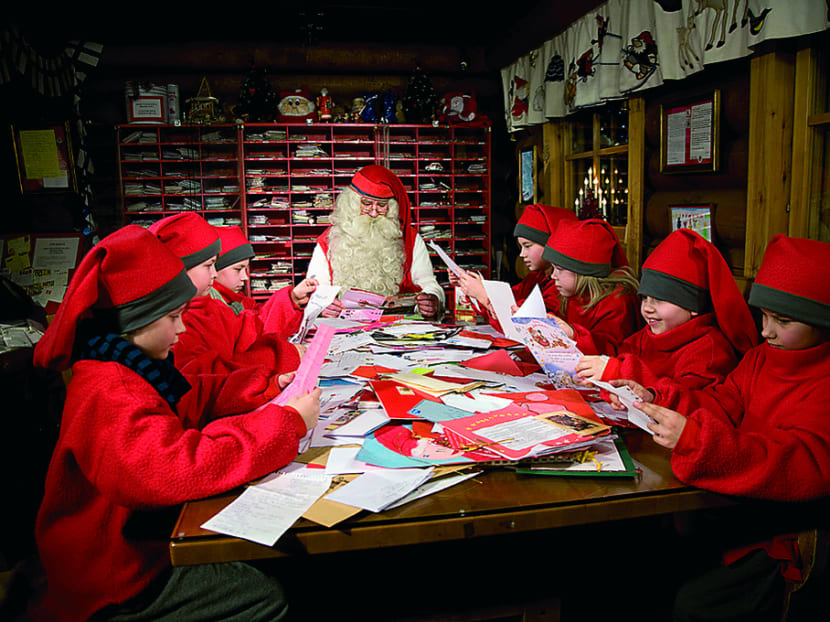 Santa Claus and his elves are busy in Santa Claus Village in Lapland.