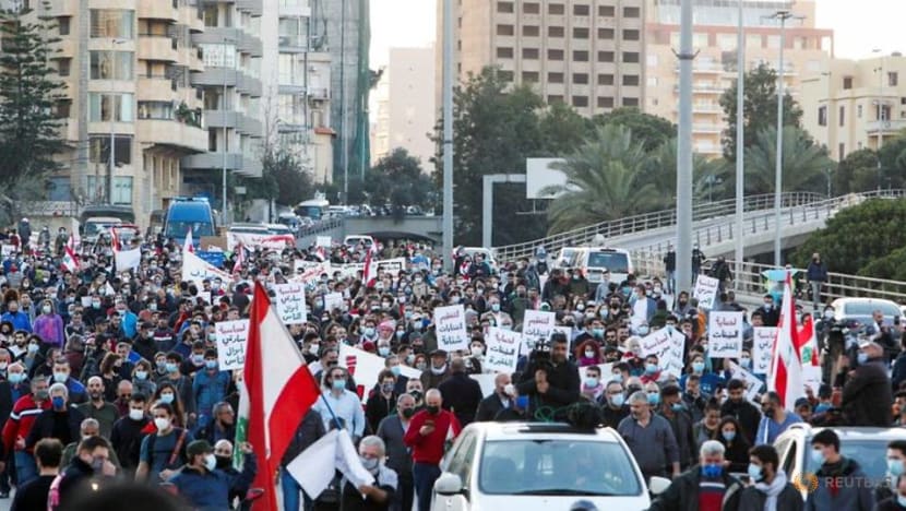 Thousands march in central Beirut as political deadlock persists Thousands march in central Beirut as political deadlock persists