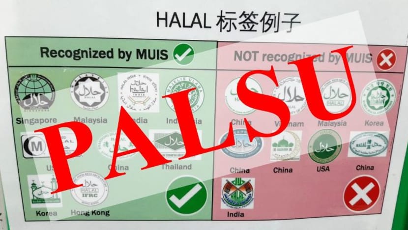 Catatan online tentang cap halal 'tidak diiktiraf' adalah palsu, menurut MUIS