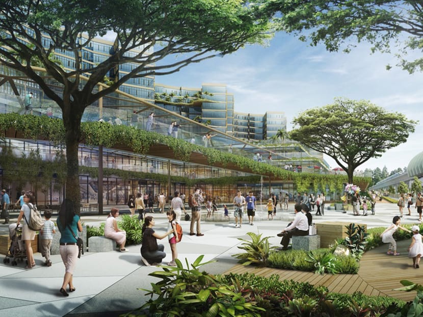 Pasir Ris residents can look forward to a new mixed-use development integrated with a new bus interchange. Artist’s impression: HDB