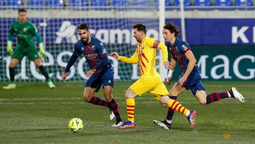 Football: Barcelona earn narrow win over Huesca Football: Barcelona earn narrow win over Huesca