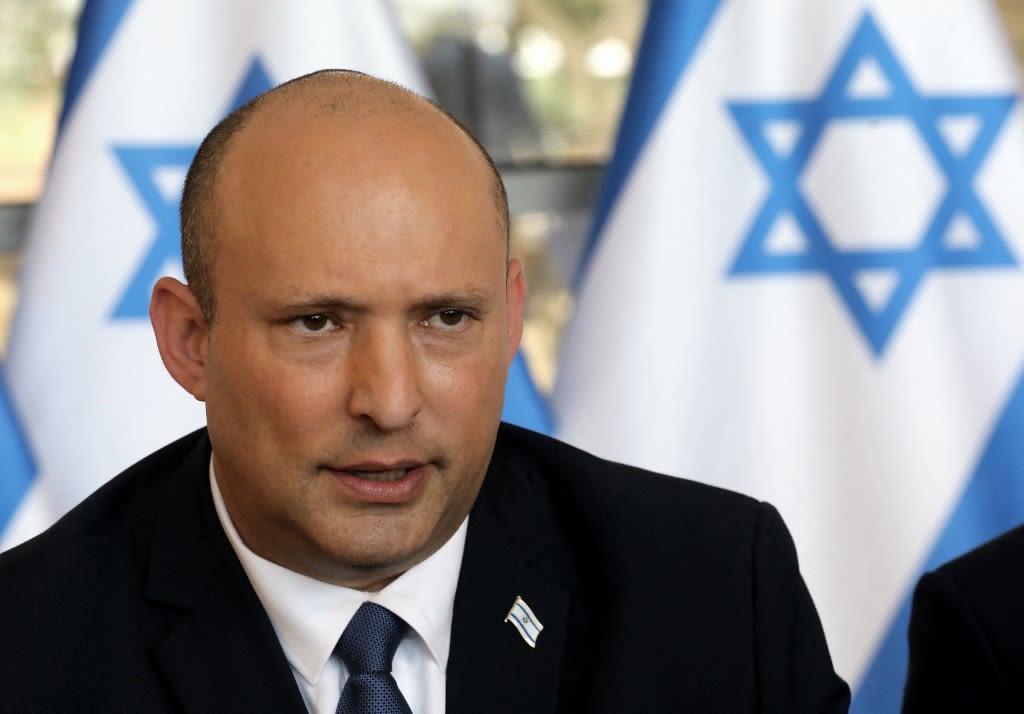 In this file photo taken on May 29, 2022, Israeli prime minister Naftali Bennett speaks during the weekly cabinet meeting in Jerusalem.