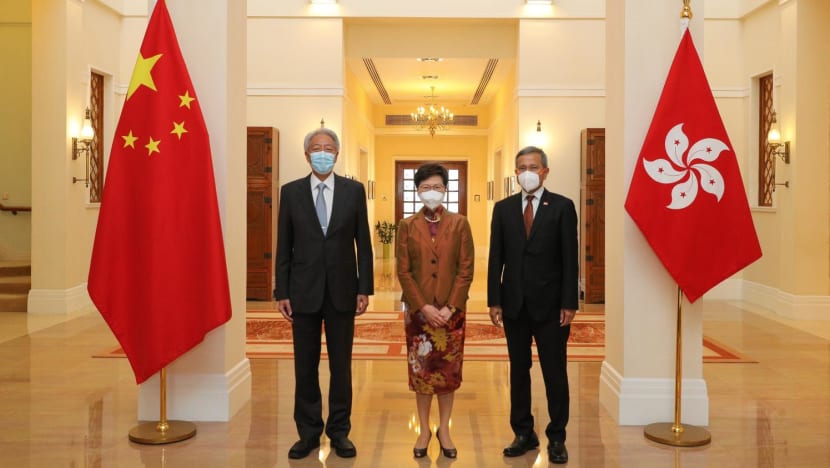 Teo Chee Hean expresses appreciation for outgoing Hong Kong leader Carrie Lam's strong support for Singapore Teo Chee Hean expresses appreciation for outgoing Hong Kong leader Carrie Lam's strong support for Singapore