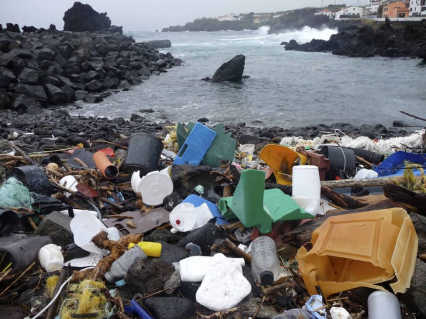 Larger plastic objects, abundant near coastlines, often float into the world’s five subtropical gyres. Photo: Reuters