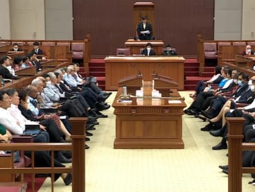 Singapore Parliament voting on a Bill to repeal Section 377A of the Penal Code on Nov 29, 2022.