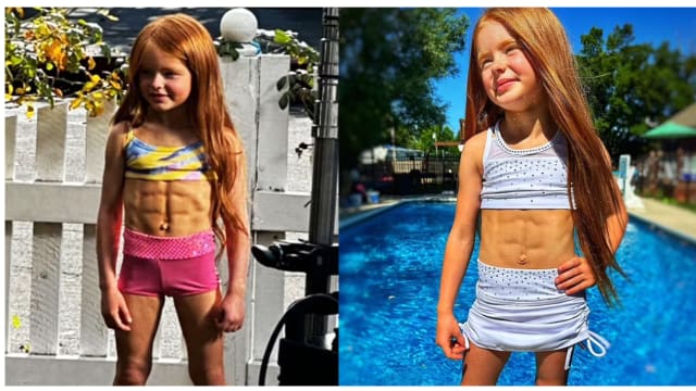 七岁就有六块腹肌！ 她是健身达人还是选美冠军
